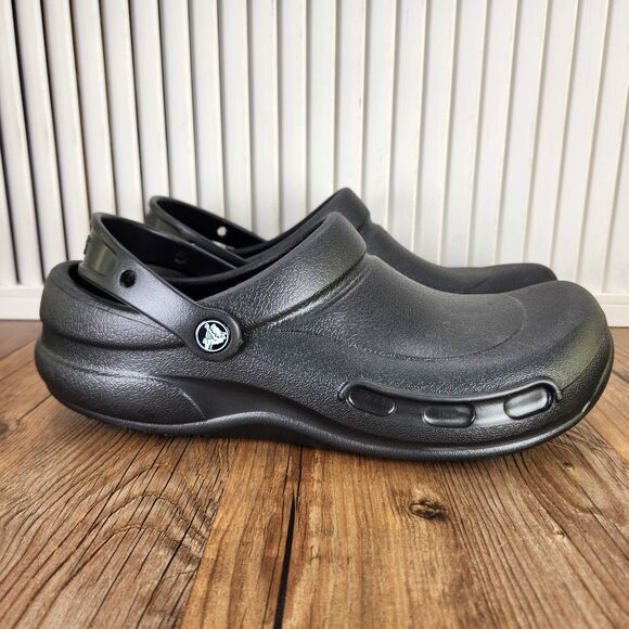 Crocs Bistro Men's 11 Black Slip Resistant Work Clogs Shoes Occupational Kitchen - Picture 1 of 9